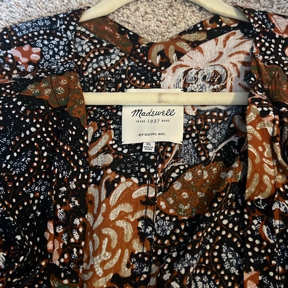 Madewell XL open tunic / cover up with pattern - Picture 2 of 4